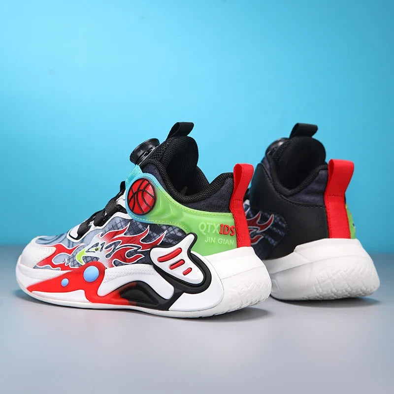 Kids Sneakers Fashion Basketball Shoes for Children Boys Breathable Mesh Sneakers Casual Sports Shoes 2026 New Design Trainers