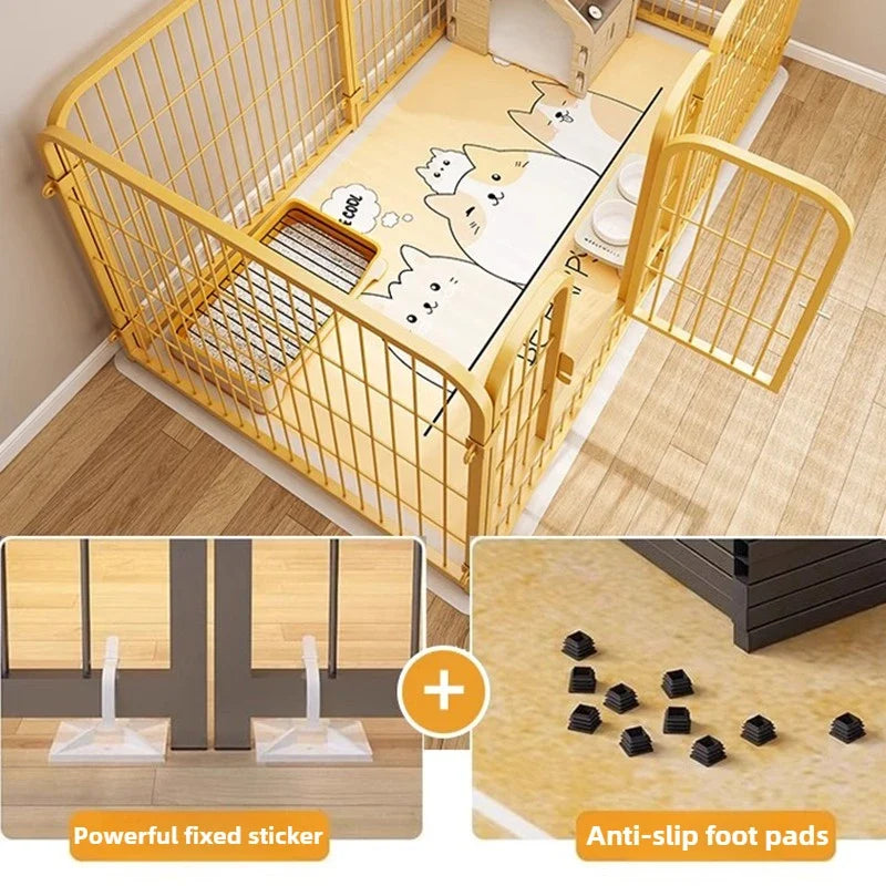 DIY Teddy Pet Fence Indoor Free Combination Small Medium Cage Dog Enclosure Indoor Isolation Door Pet Playpen Portable Supplies
