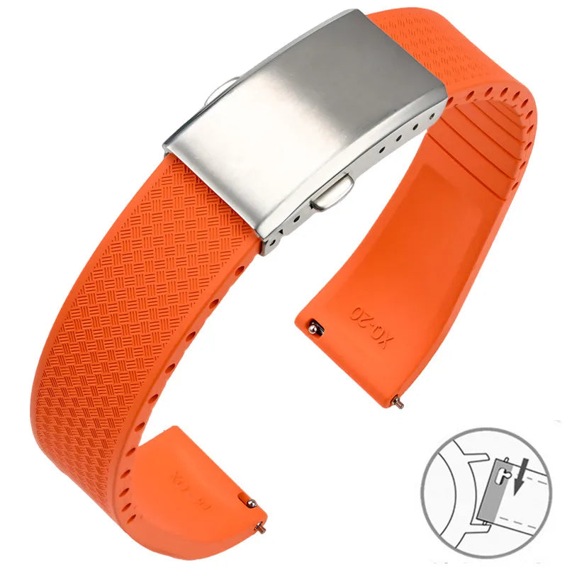 Polar Vantage, Grit X & Ignite FKM Rubber Band with Folding Clasp