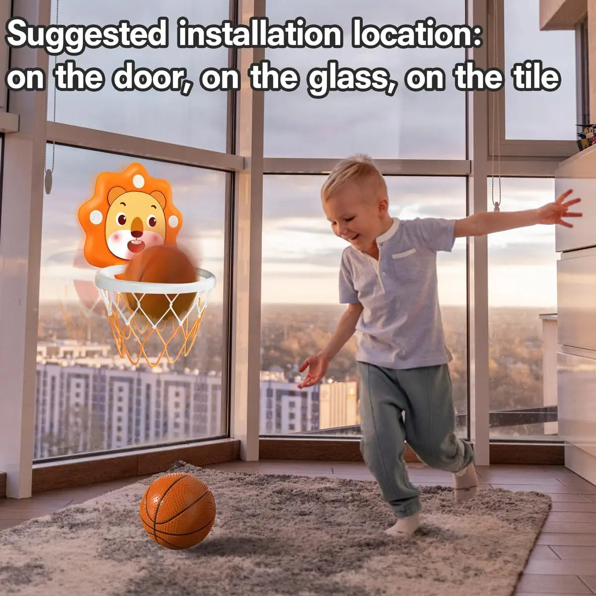 Indoor Mini Basketball Hoop for Toddlers Kids Boys Bedroom,Adjustable Height,Christmas Birthday Gifts Toy for Boys,Toddler Toys