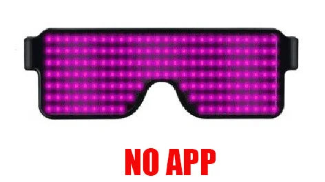 App Control Bluetooth Led Party Glasses Customized Languages USB Charge Flashing  Luminous Eyewear Christmas Concert Sunglasses