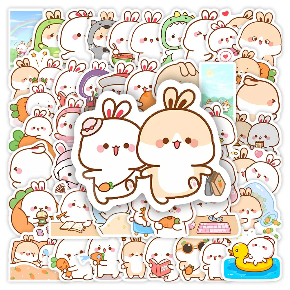 Pack de pegatinas de conejitos kawaii