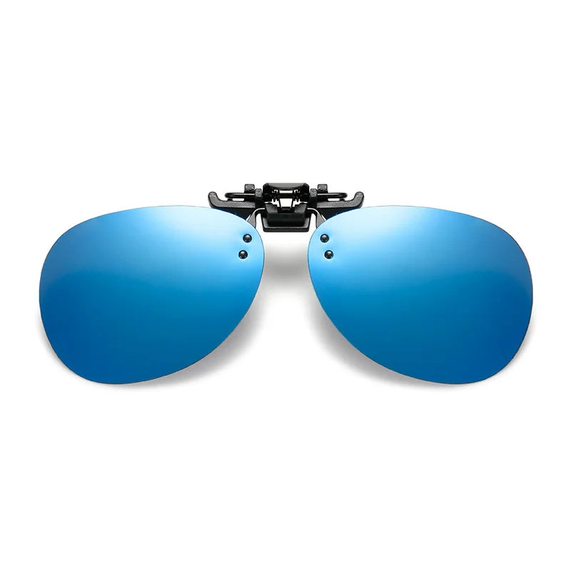 VIVIBEE Rimless Pilot Flip Up Clip on Sunglasses Oversized Men Polarized Clips Aviation Big Size Driving Women UV400 Glasses