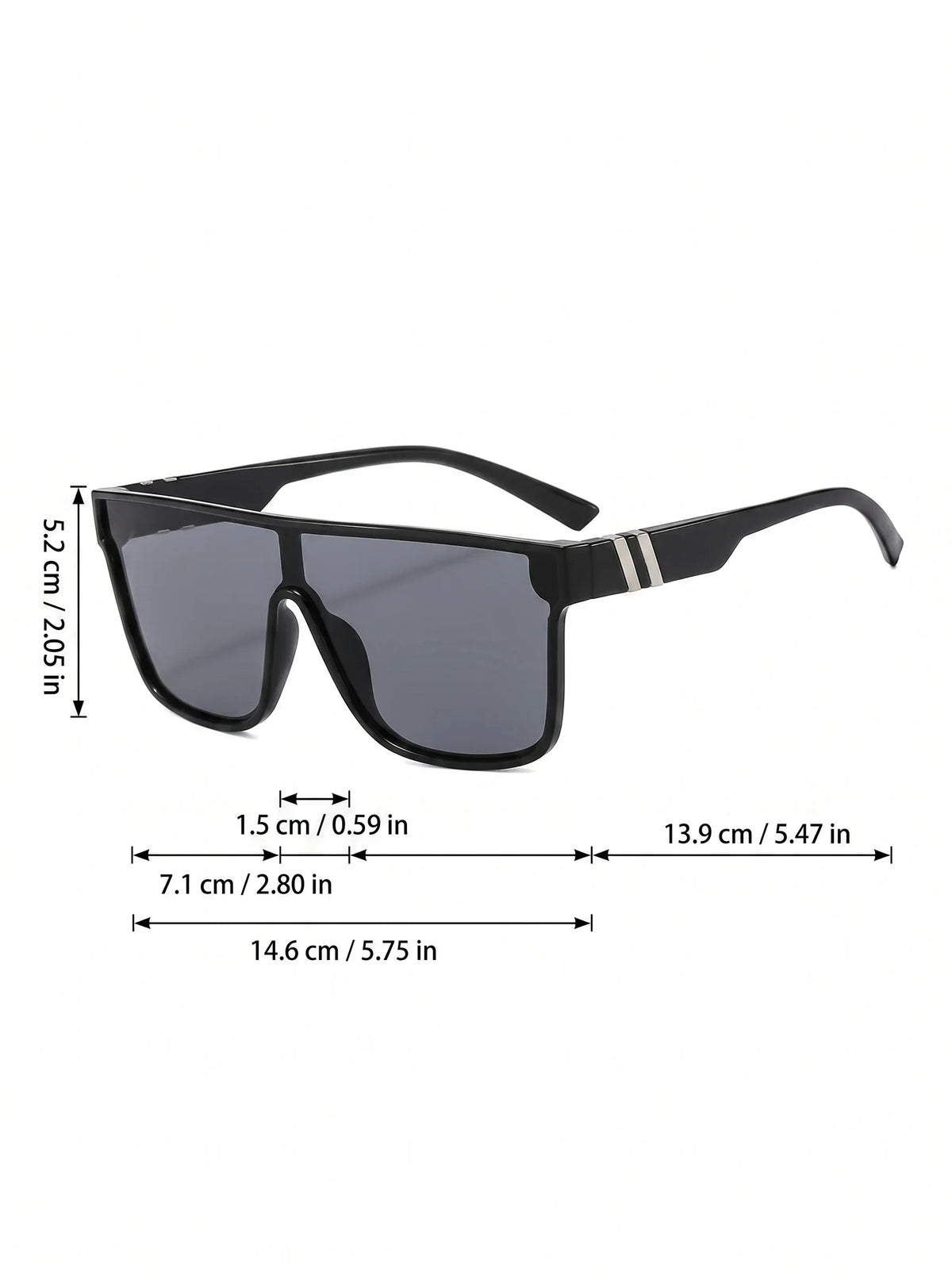 VIOLA MAG Flat Integrated Glasses, High-Quality Square Unisex, Trendy for Daily Travel and Leisure Decoration, with Glasses Bag