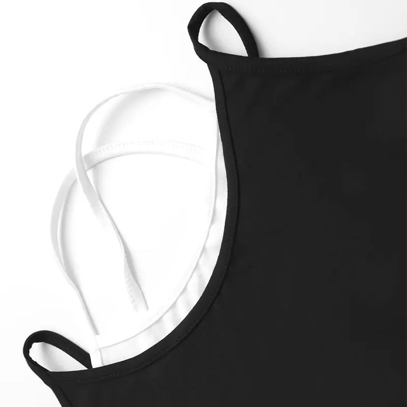 Monos deportivos para mujer, sin espalda, a la moda, cuello redondo, color negro