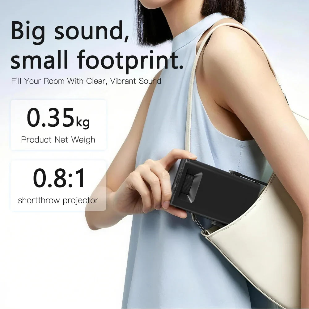 LYNCast Smart Projector with Android 14.0 & WiFi 6, 4K Support, 720P Native, Wireless Screen Mirroring X1, Perfect for TV Series, Movies, Gaming, Anime, Sports, K-Dramas, Concerts