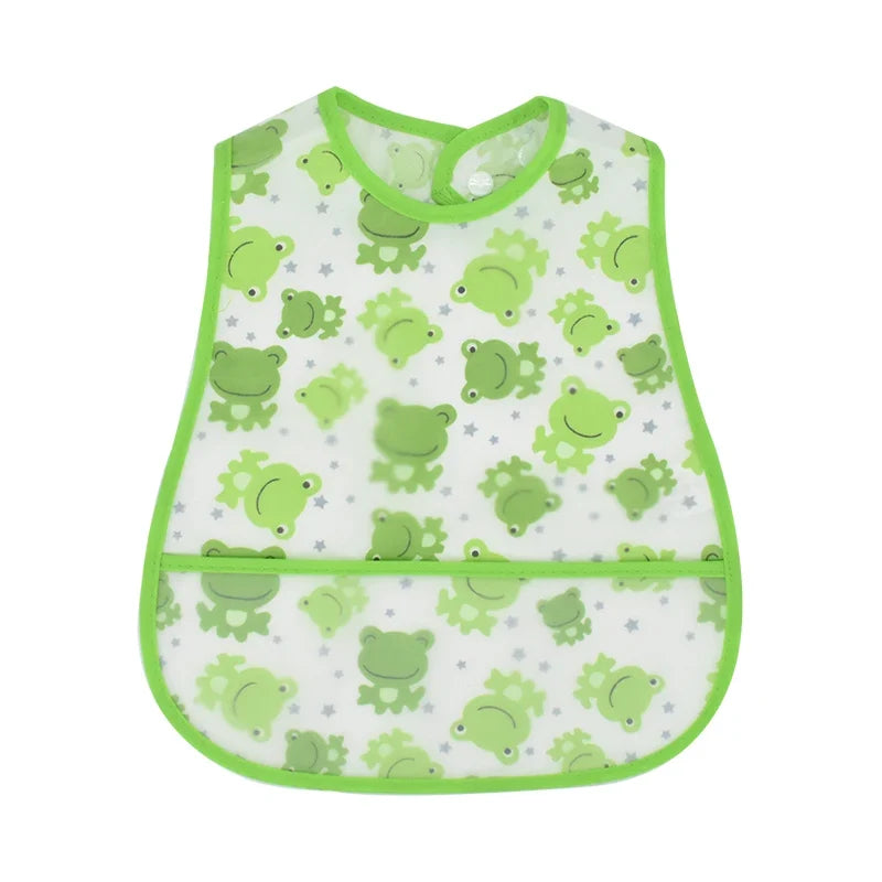 2023new Cartoon Pattern EVA Waterproof Pocket Lunch Feeding Bibs