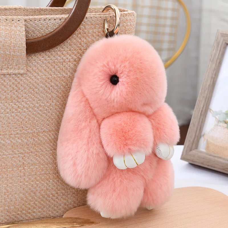 Llaveros de peluche de conejitos suaves