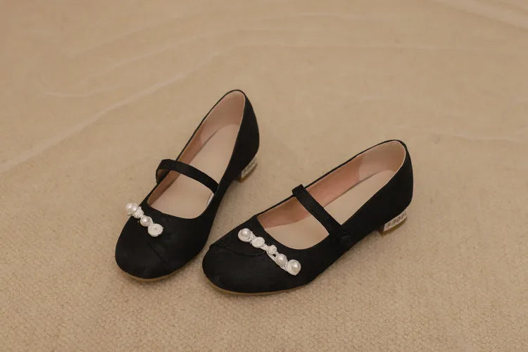 New Chinese Style Mary Jane Women's Shoes Hot Sale Of The Season Spring Summer Fairy Tale Cheongsam Shoes Beautiful Thick Heel