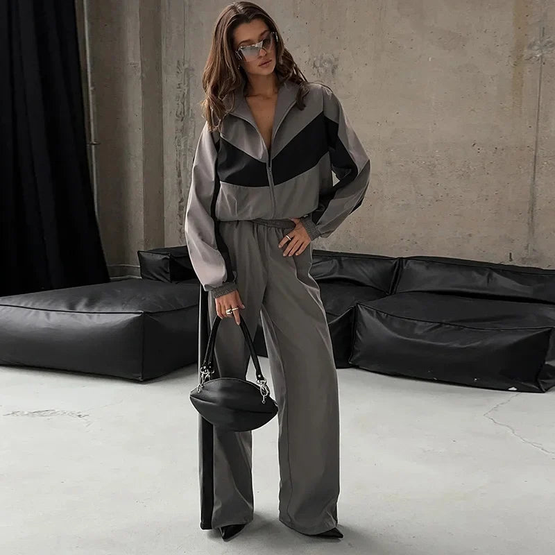Women’s Colorblock Zip Jacket & Pants Set
