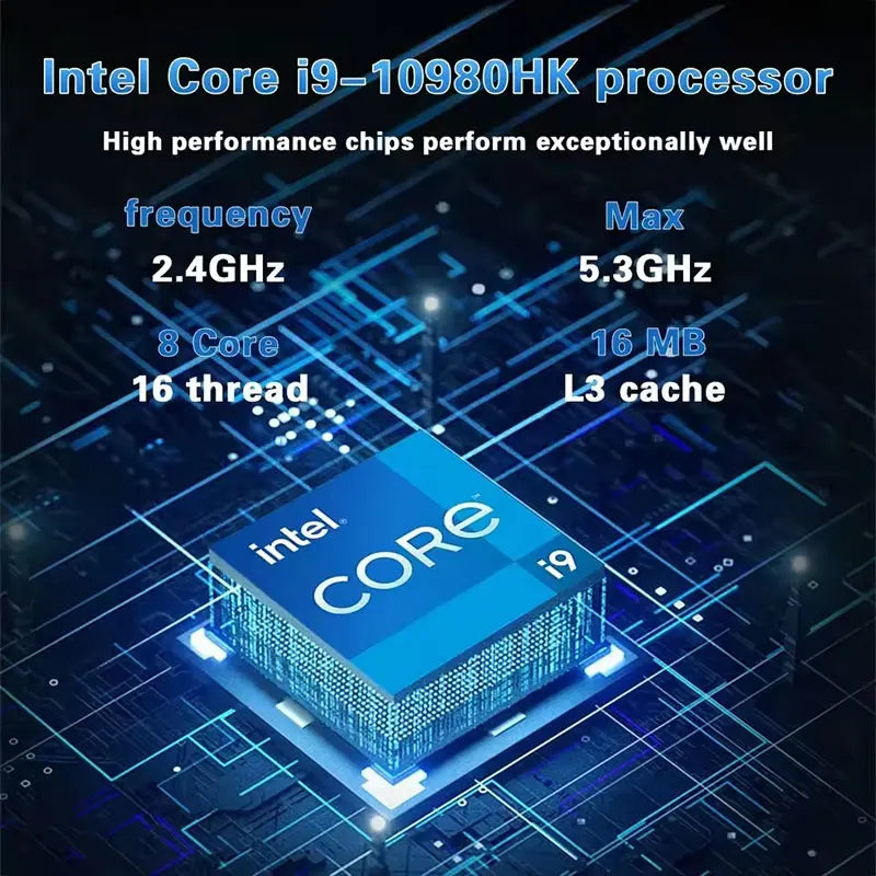 2026 Windows 11 Pro 15.6" Laptop Intel Core i9 10980HK 16GB RAM 1TB 2TB SSD Office Gamer Laptops Fingerprint UnIock Notebook PC