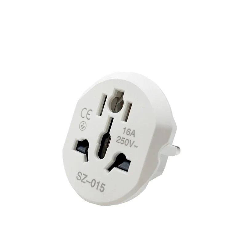 Universal Travel Adapter Converter 16A 250V Korea EU Plug 2 round Socket High Quality Wall Socket for AU US UK CN to EU KR
