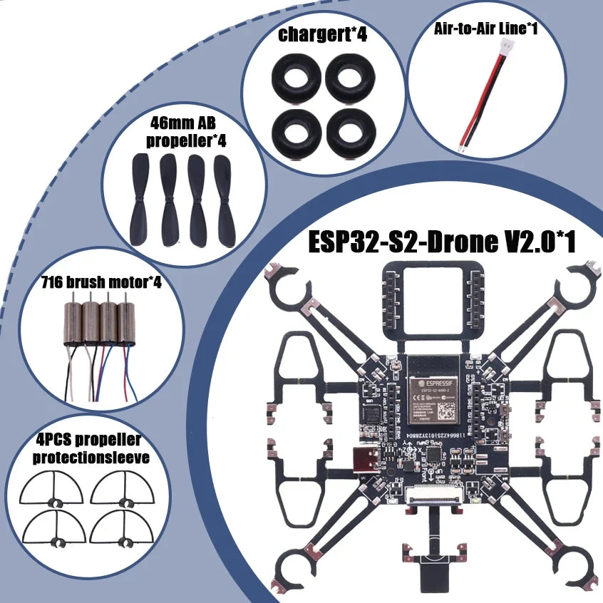 Rctosky ESP32-Drone V2.0 Flight Control Open Source Quadcopter ESP-Drone Drone Model Wifi Remote Control Crazyflie Ardupilot