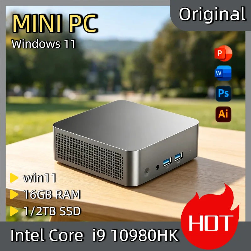 Windows 11 Pro Mini PC Intel Core i9 10980HK 16GB RAM 1TB/2TB SSD WIFI6 BT5.2 4K HD Study Gaming Office 3 Year Warranty
