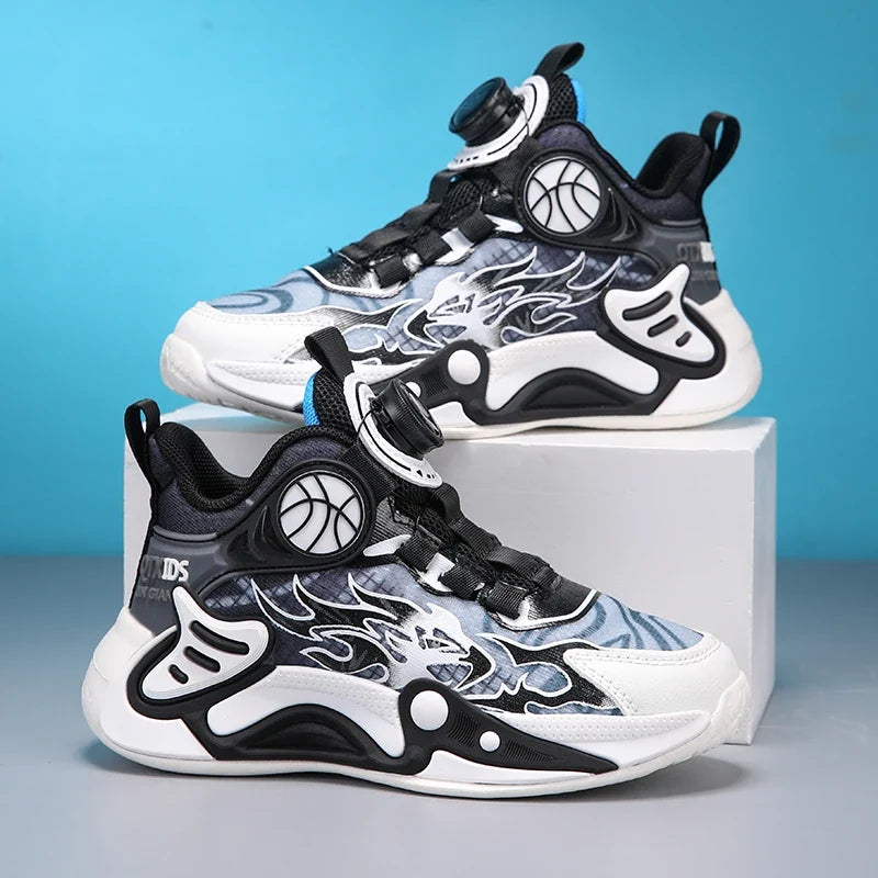 Kids Sneakers Fashion Basketball Shoes for Children Boys Breathable Mesh Sneakers Casual Sports Shoes 2026 New Design Trainers