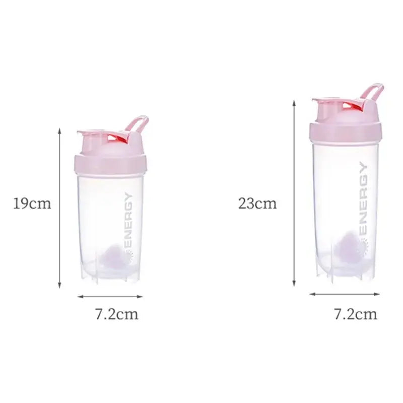 500/700ml Portable Sports Bottle with Powder Case