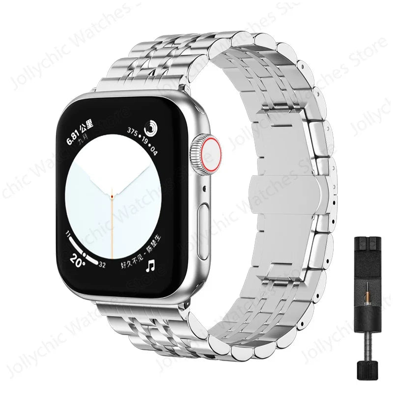 Apple Watch Stainless Steel Band - Elegant, Durable Design
