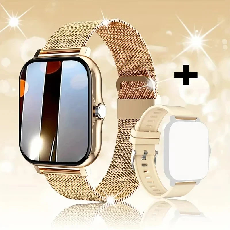 LAXASFIT 2025 New Smart Watch Bluetooth Talk Full Touch Screen Heart Rate Monitor Sports Fitness Smart Watch Men Women Gift