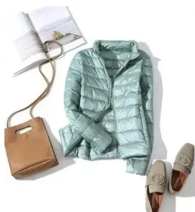 8XL Cheap Ultra Light Down Winter Warm Hooded Feather Puffer Jacket For Girl Short Spring Autumn Coat Female Women Big Size Duck