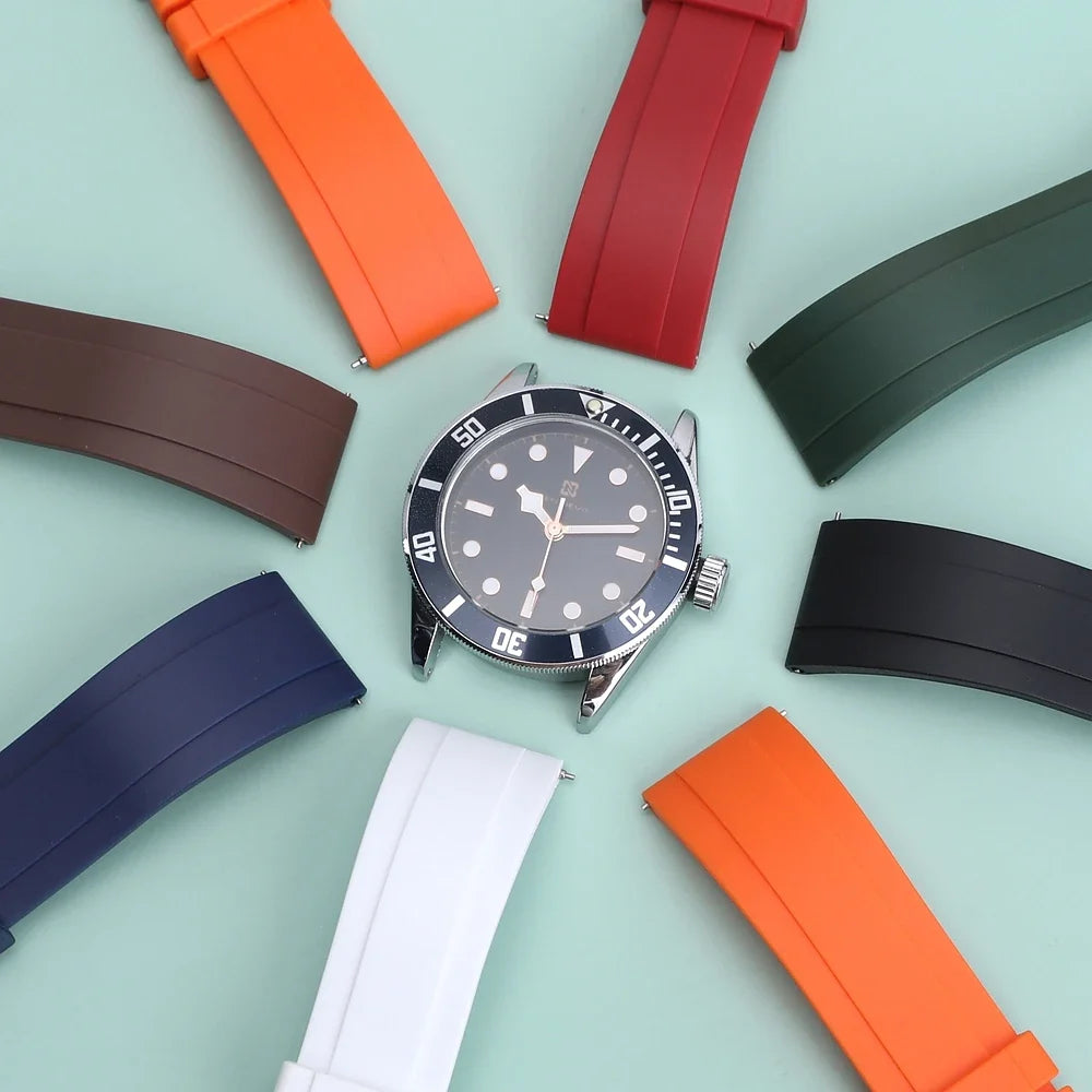 Samsung Galaxy Watch 7, 6, 5, 4 & FE Grooved FKM Rubber Band