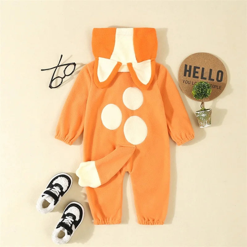 Cartoon Blue Orange Dog Costume for Toddler Baby Boys Girls Halloween