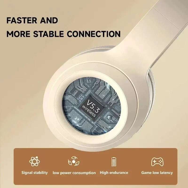Original Bosete Wireless Bluetooth Over Ear Earphones 9D Surround Bass Headsets Sports Noise Reduction Gaming Earphone with Mic