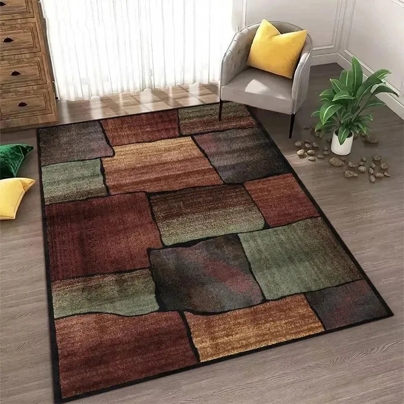 Nordic Area Rug, Abstract Non-Slip Washable Geometric Carpet, Modern Floor Mat for Living Room Bedroom Apartment Office Home