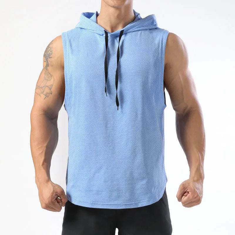 Sleevless Tees for Men Solid Colors