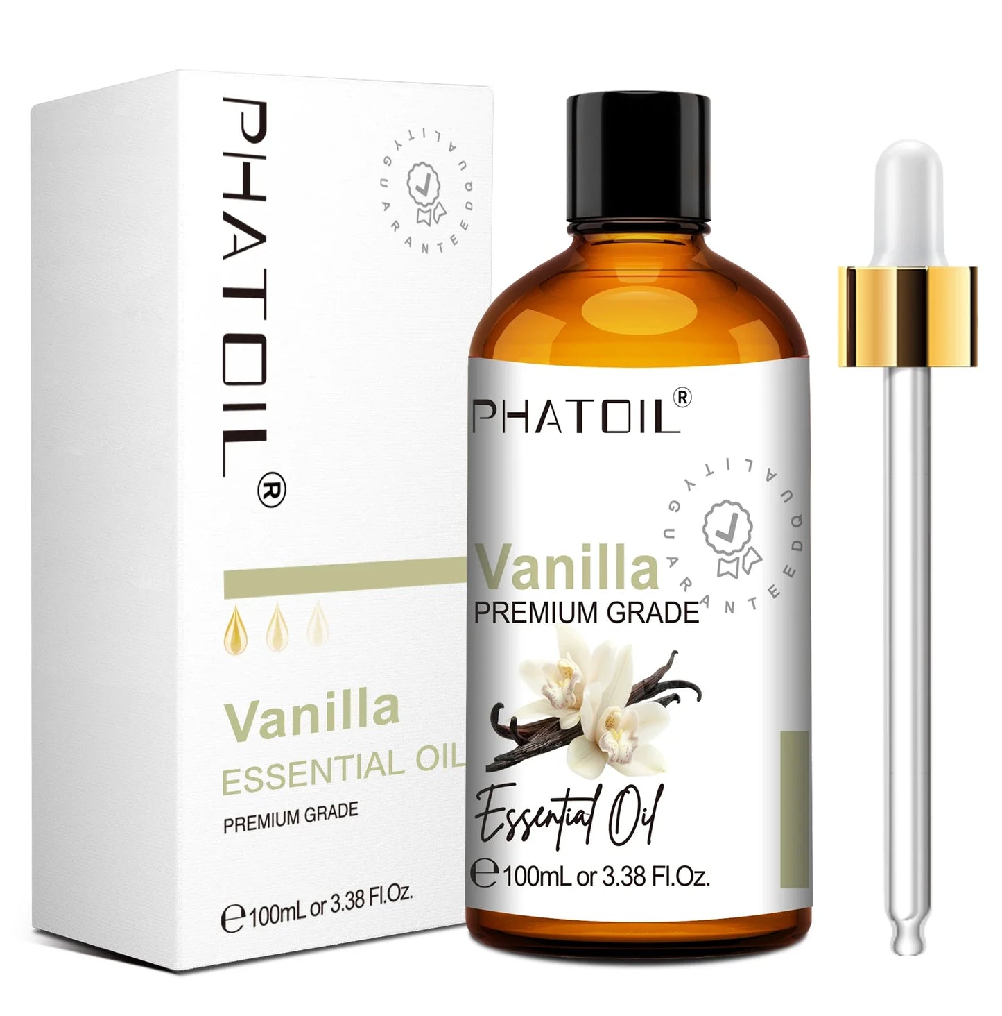 PHATOIL Natural Essential Oil for Diffuser Candle Making-100ml Sandalwood Eucalyptus Citronella Lavender Vanilla Essential Oils