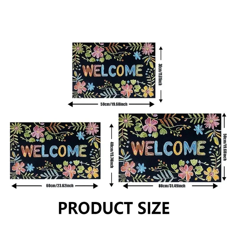 Vintage Style Small Carpet Bohemian Ethnic Style Living Room Bedroom Bathroom Kitchen Anti Slip Entrance Door Mat Home Rug
