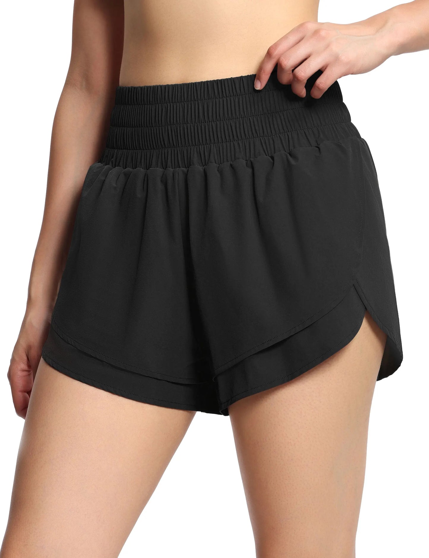 Women’s High Waisted Running Shorts with Pocket