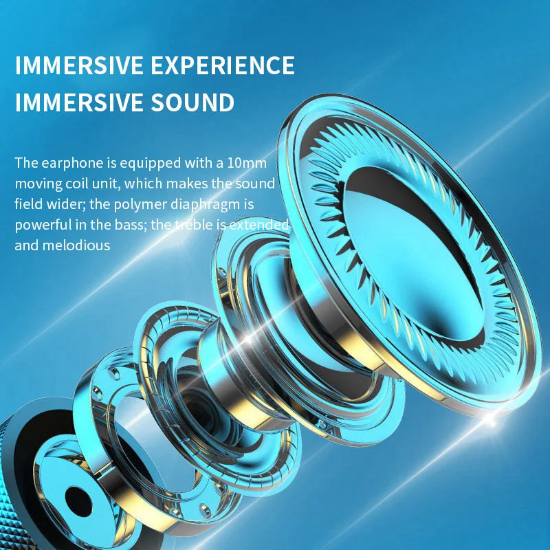9D Wireless Bluetooth Earphones Neckband Headphones Gaming Stereo Sports Headset Halter Waterproof Magnetic Earbud With Micphone