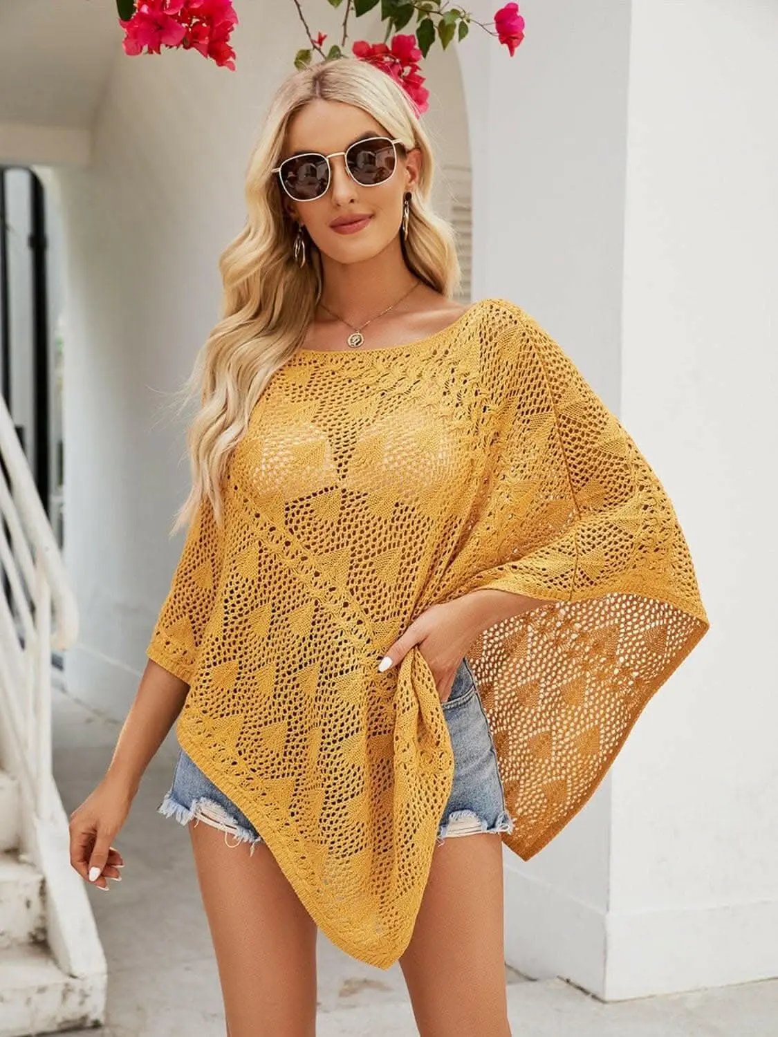 Accessories Trendsi Sheer Cover-Up Beach/Pool Women's Swimwear Openwork Details Lightweight