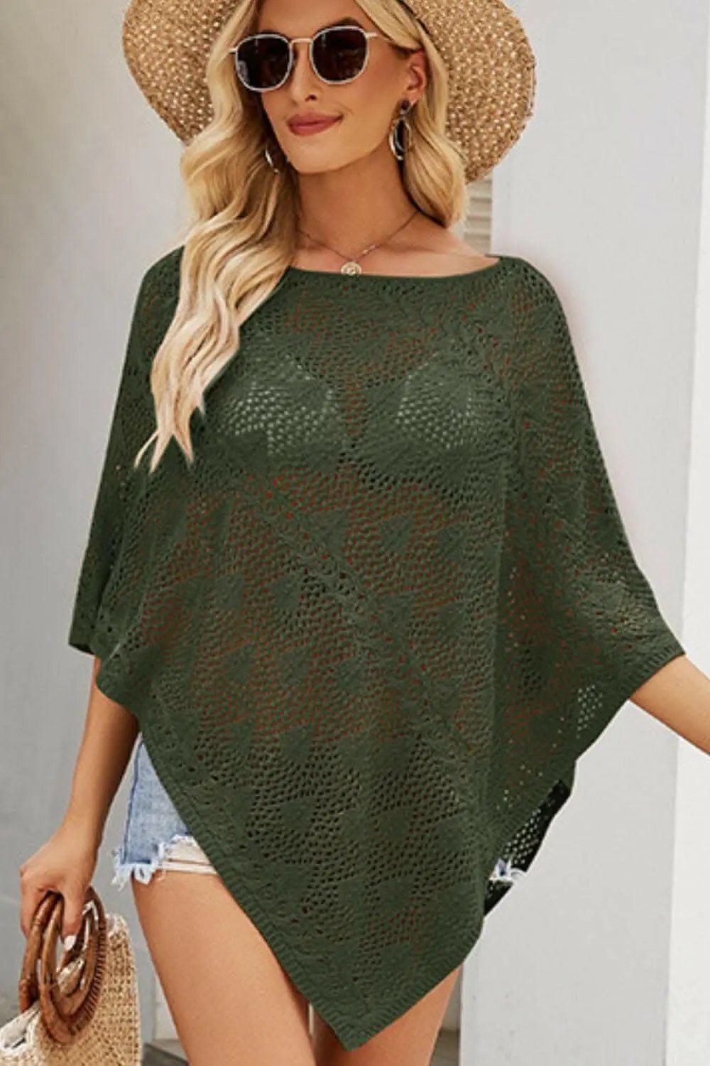 Accessories Trendsi Sheer Cover-Up Beach/Pool Women's Swimwear Openwork Details Lightweight