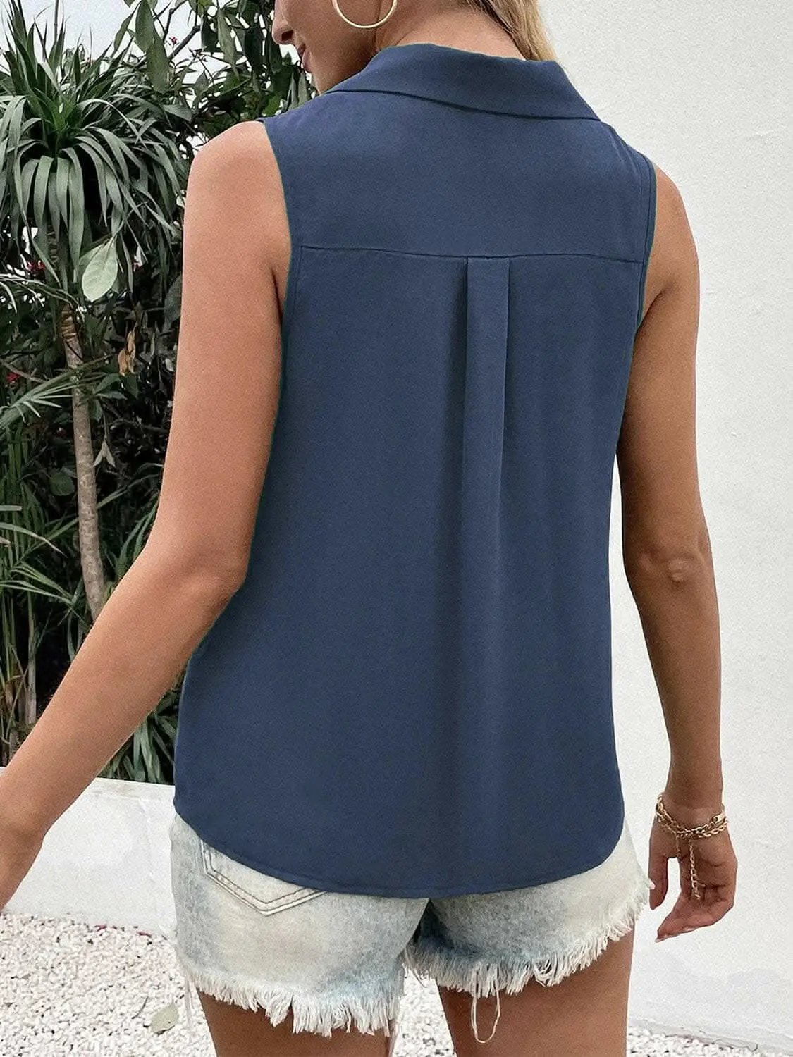 Accessories Trendsi just arrived - Sheer button-up tank with collar