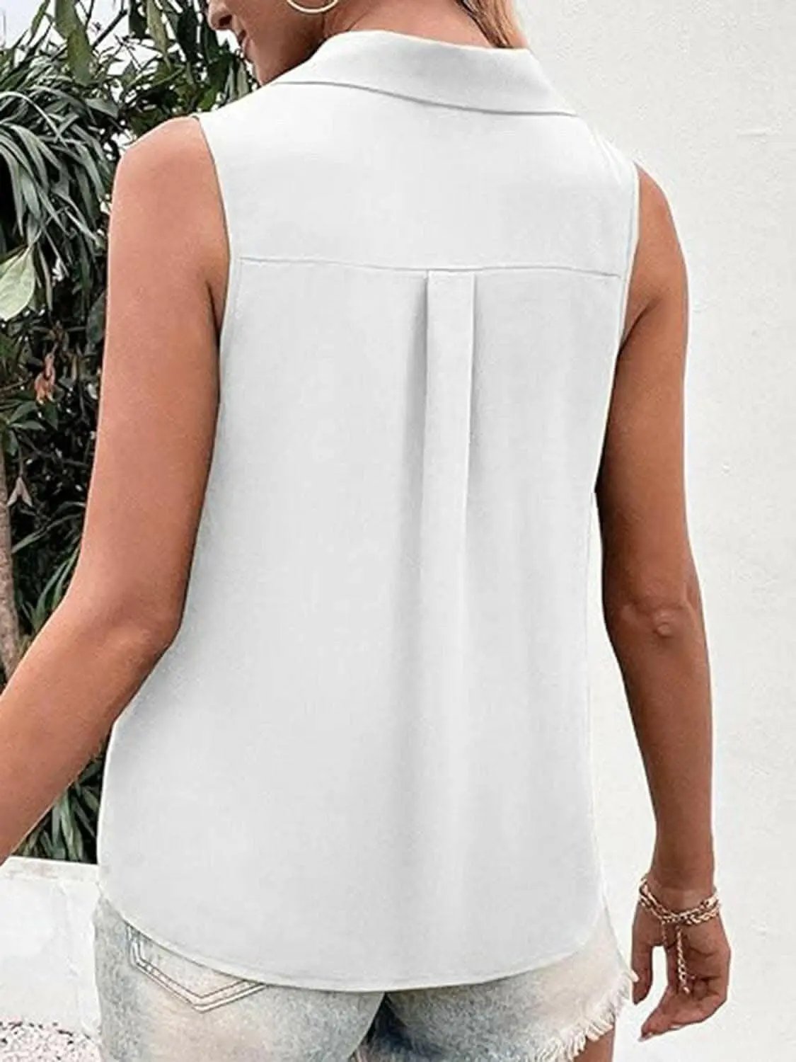 Accessories Trendsi just arrived - Sheer button-up tank with collar