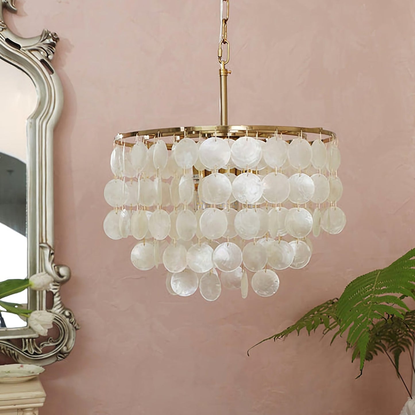 Candelabro de caracolas de viento