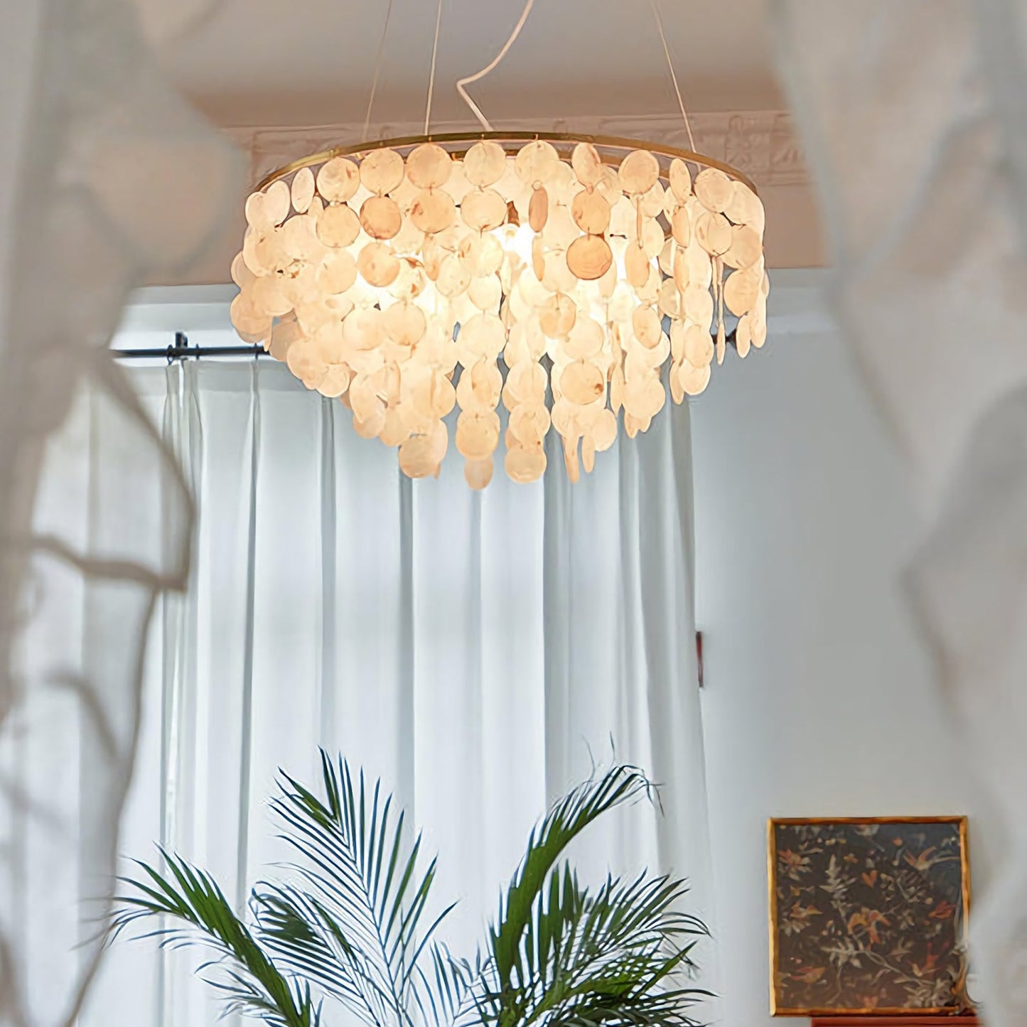 Candelabro de caracolas de viento