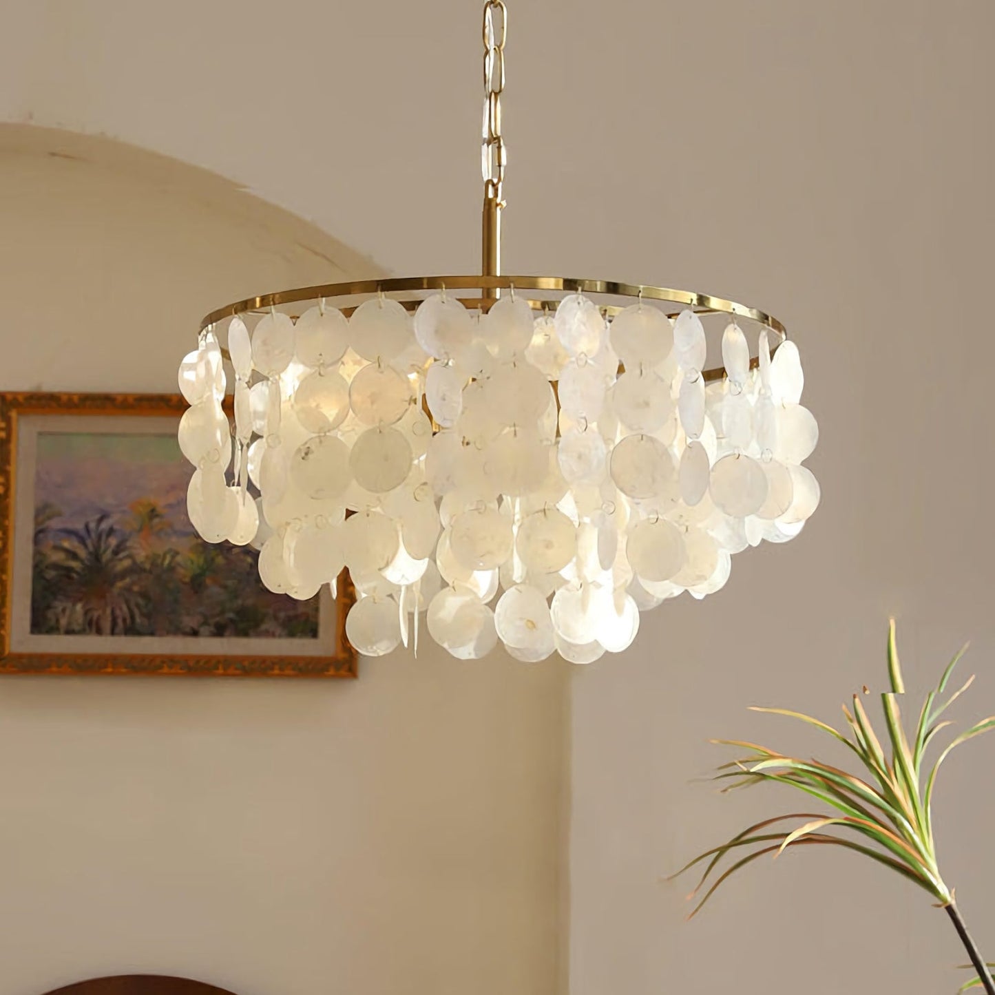 Candelabro de caracolas de viento