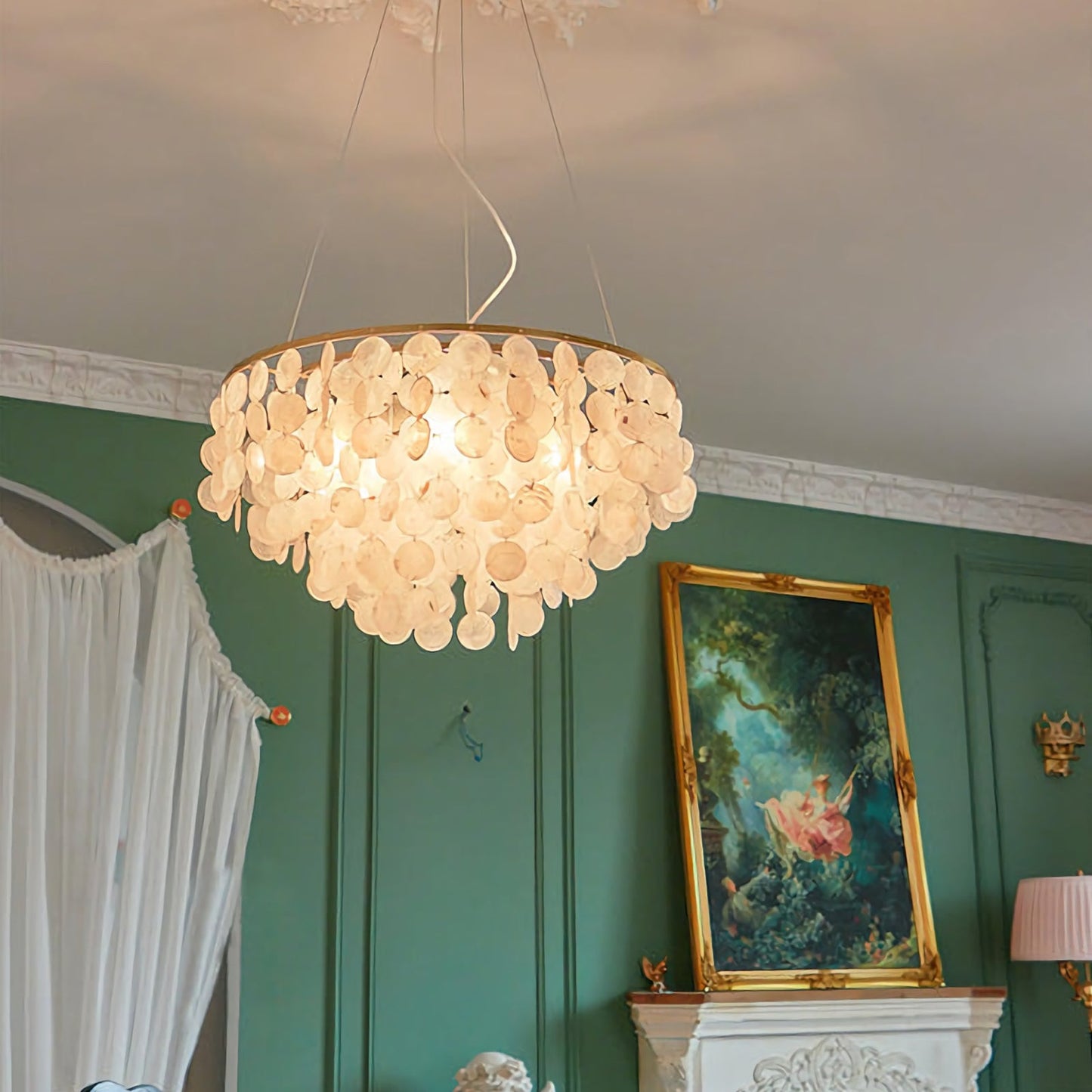 Candelabro de caracolas de viento