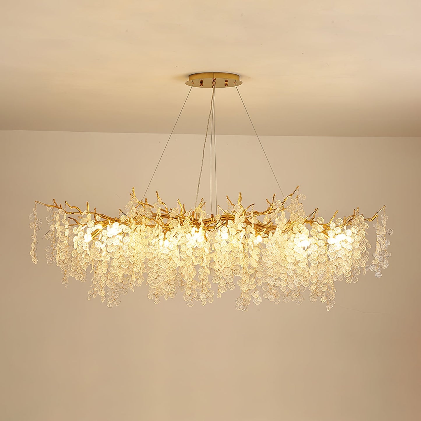 Candelabros de monedas de cristal de Shiro Noda