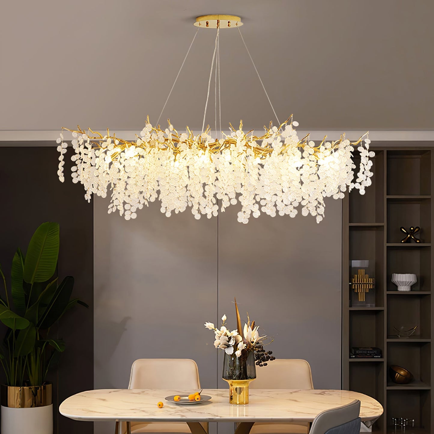 Candelabros de monedas de cristal de Shiro Noda