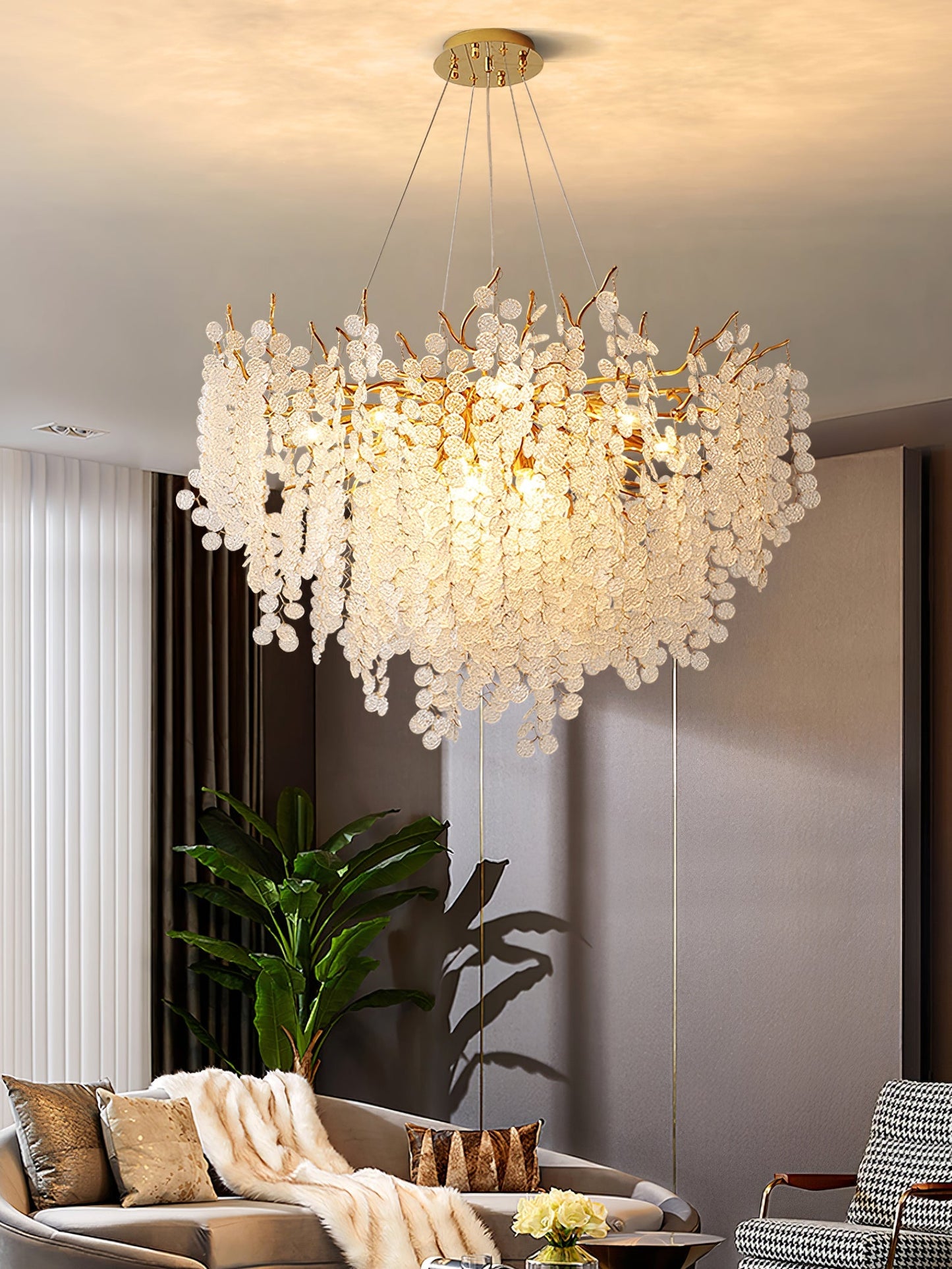 Candelabros de monedas de cristal de Shiro Noda
