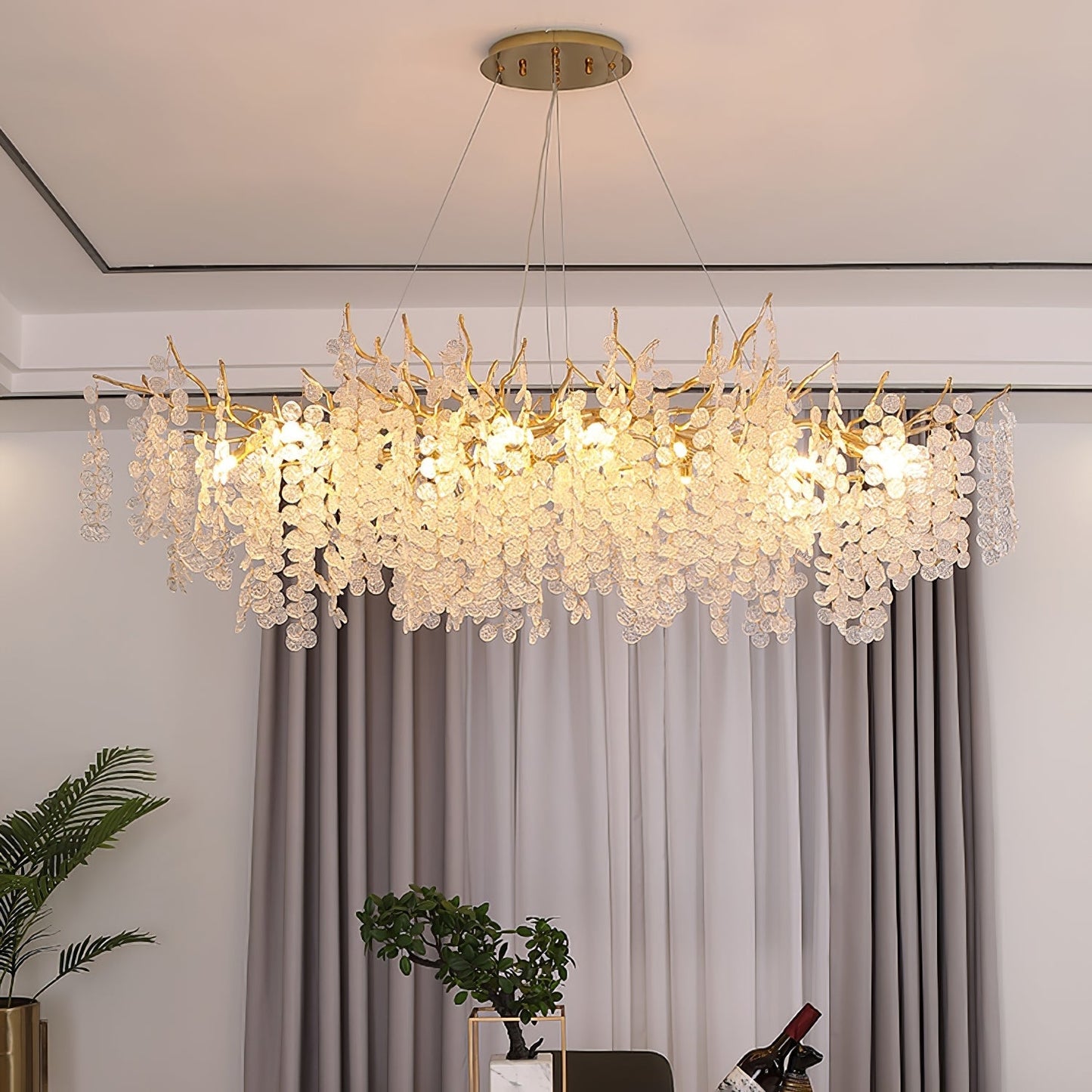 Candelabros de monedas de cristal de Shiro Noda