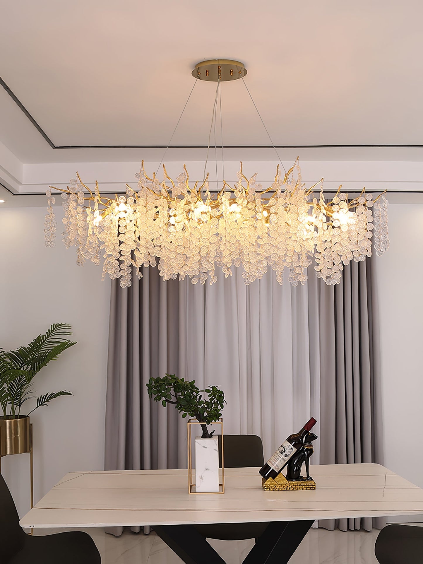 Candelabros de monedas de cristal de Shiro Noda