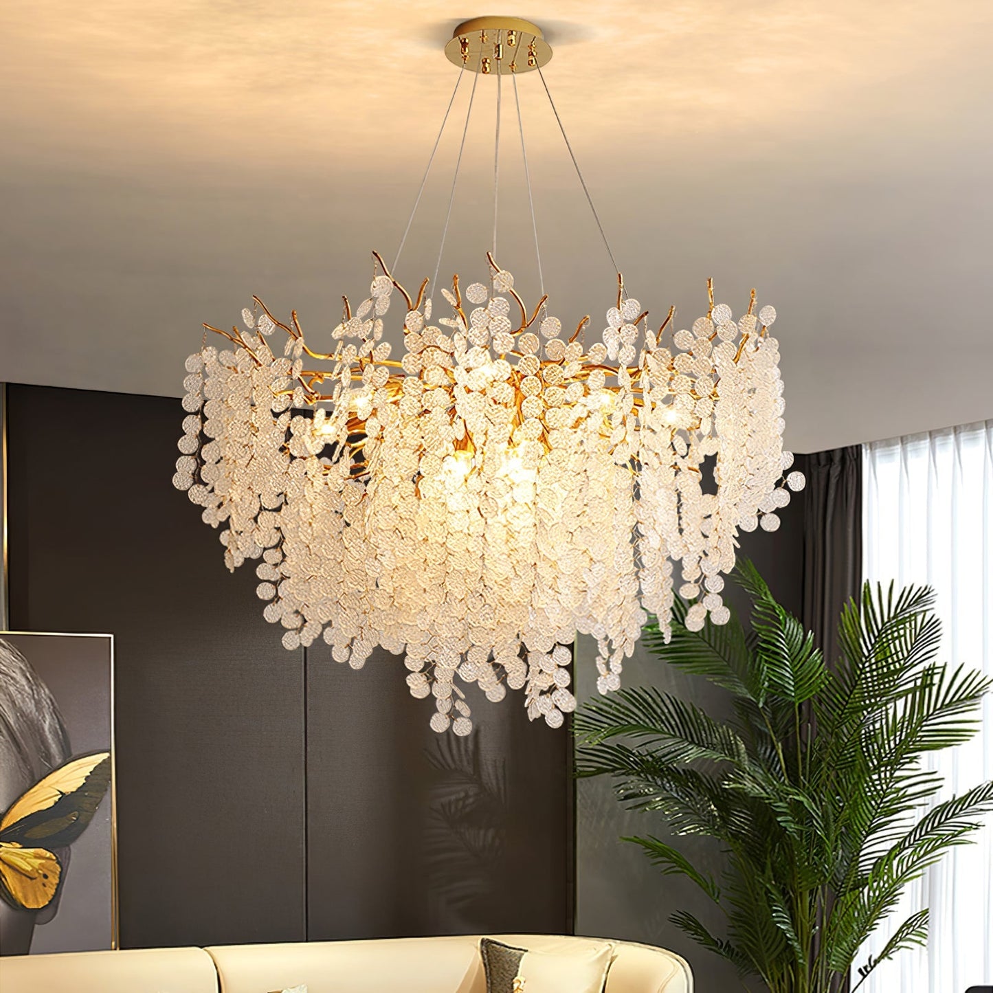 Candelabros de monedas de cristal de Shiro Noda