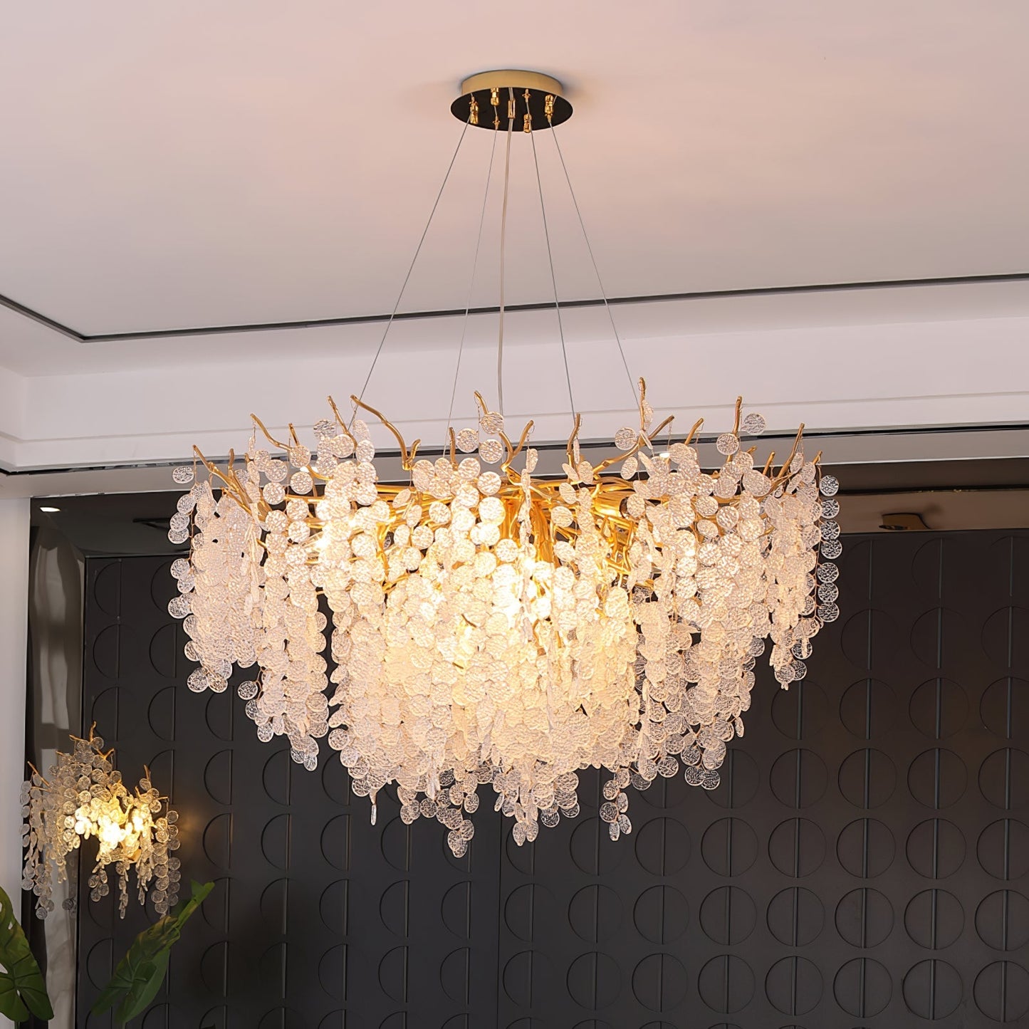 Candelabros de monedas de cristal de Shiro Noda