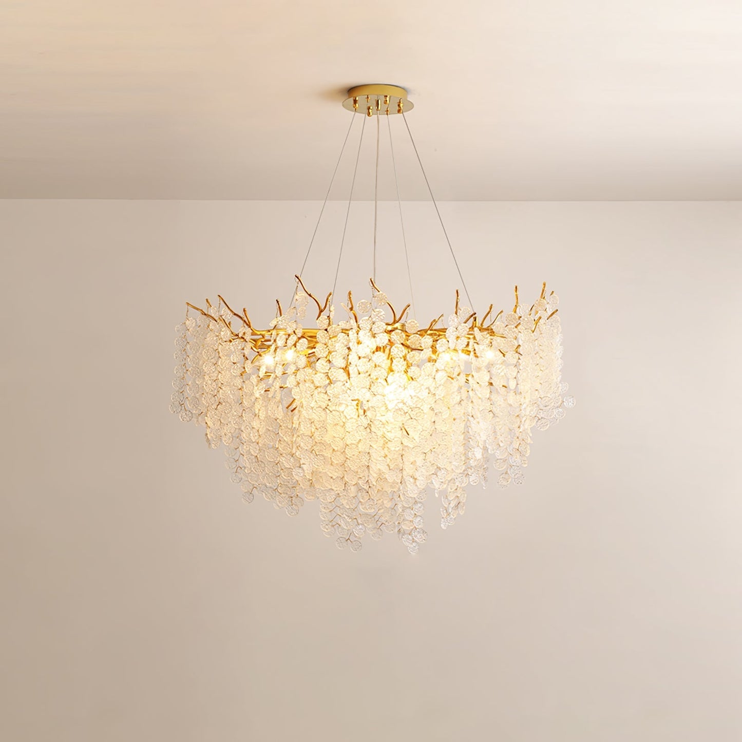 Candelabros de monedas de cristal de Shiro Noda