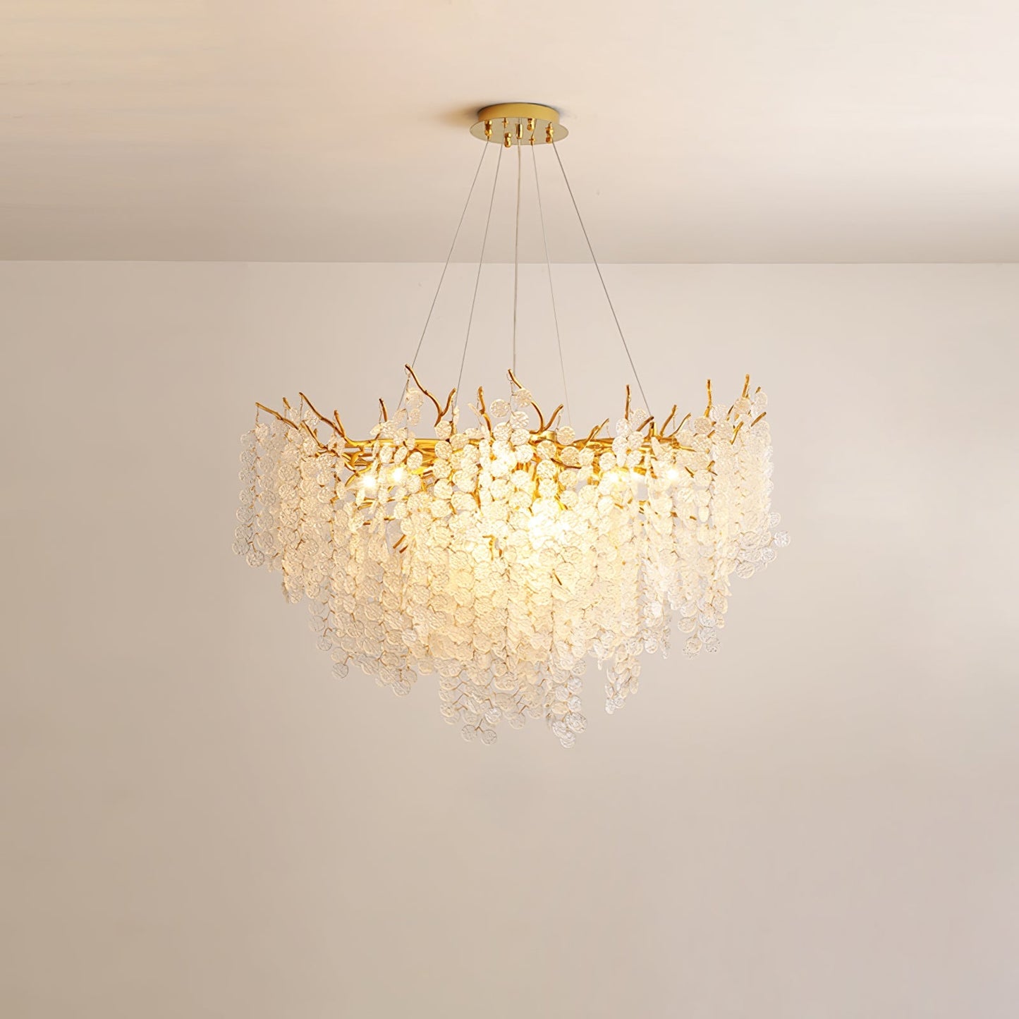 Candelabros de monedas de cristal de Shiro Noda
