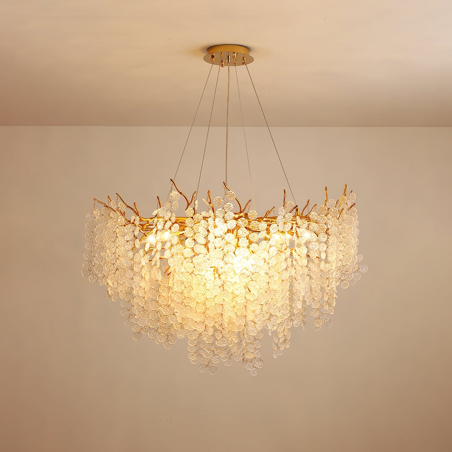 Candelabros de monedas de cristal de Shiro Noda